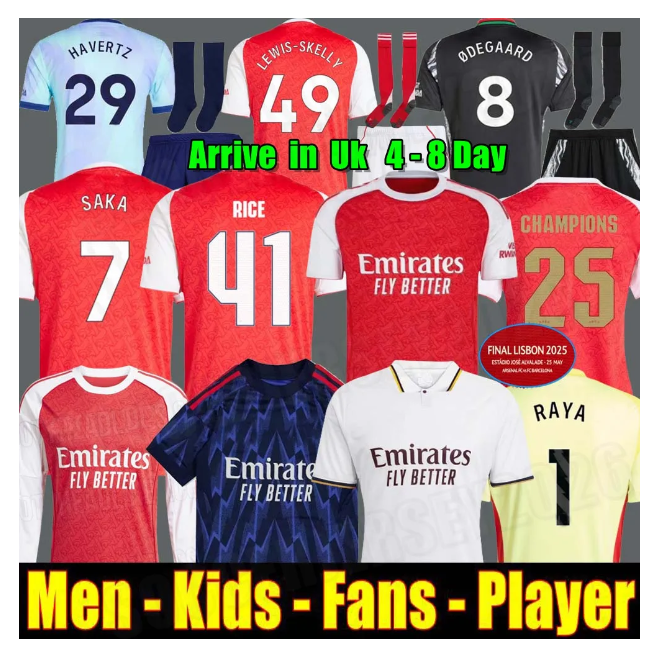 25 26 soccer jerseyS MITH ROWE PEPE SAKA ODEGAARD THOMAS MARTINELLI TIERNEY 24 25 26 football shirt Men HENRY CHILD Fans Player version