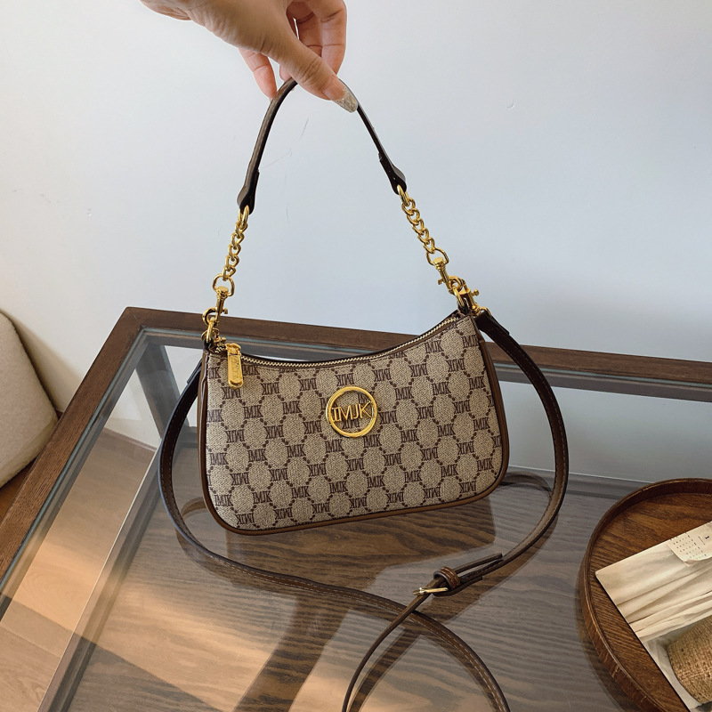 Fashion small bag women's new armpit bag printed chain bag with one-shoulder diagonal across women's bag 2025