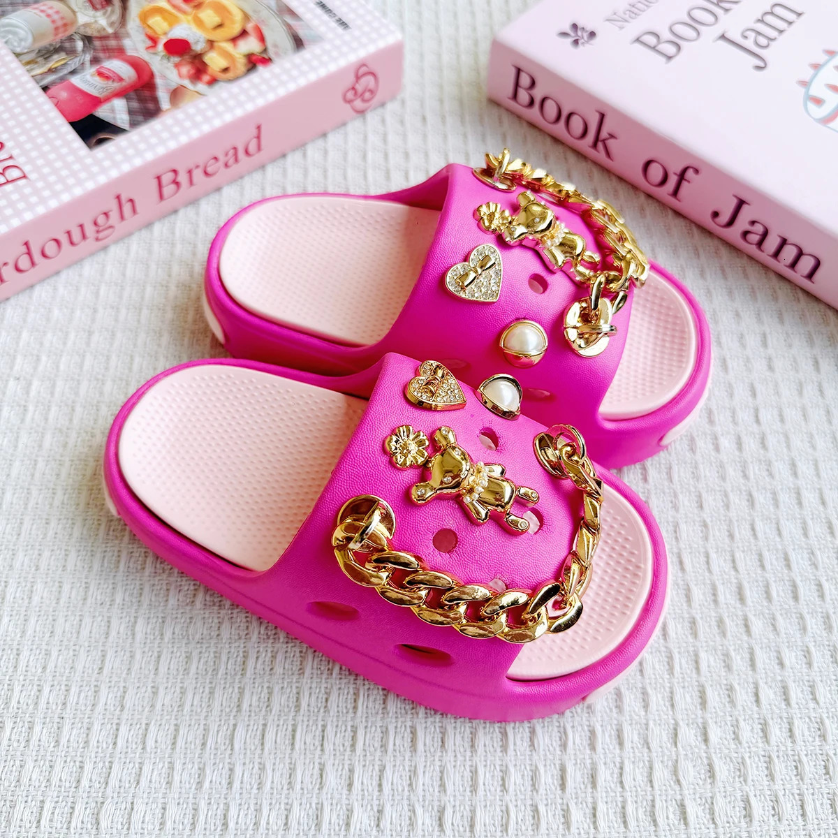 Cartoon Golden Bear Versatile Girls Eva Slippers Fashionable Double Soft-Soled Non-Slip Sandals 831 250522