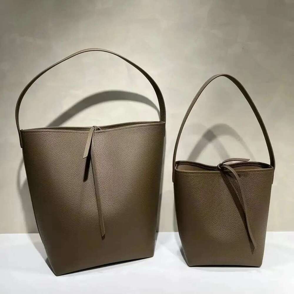 Brand Design Fashion Large Capacity Genuine Leather Bucket Bags High Quality Lychee Pattern Cowhide Handbags For Women