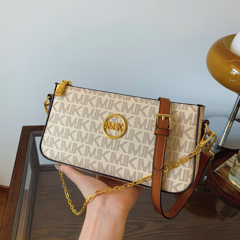 Bag female new fashion all match female bag shoulder cross-body bag print chain small square bag female 2025