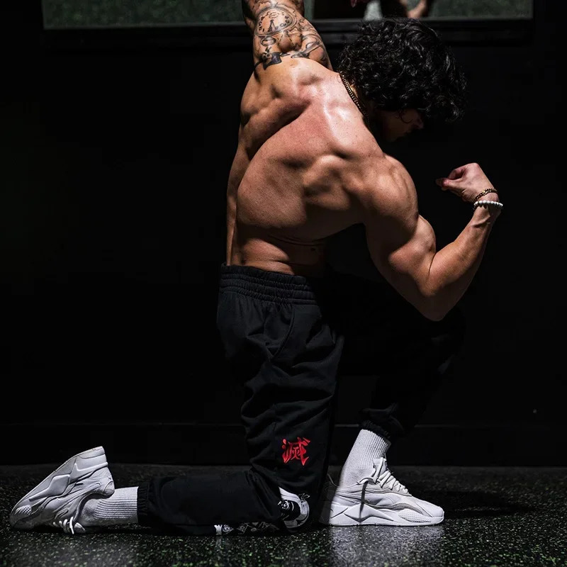 Mens Streetwear Hip Hop Loose Casual Pencil Pants Running Jogging Sweatpants Joggers Trousers Male Gym Fitness Sports Trackpants 250513Z