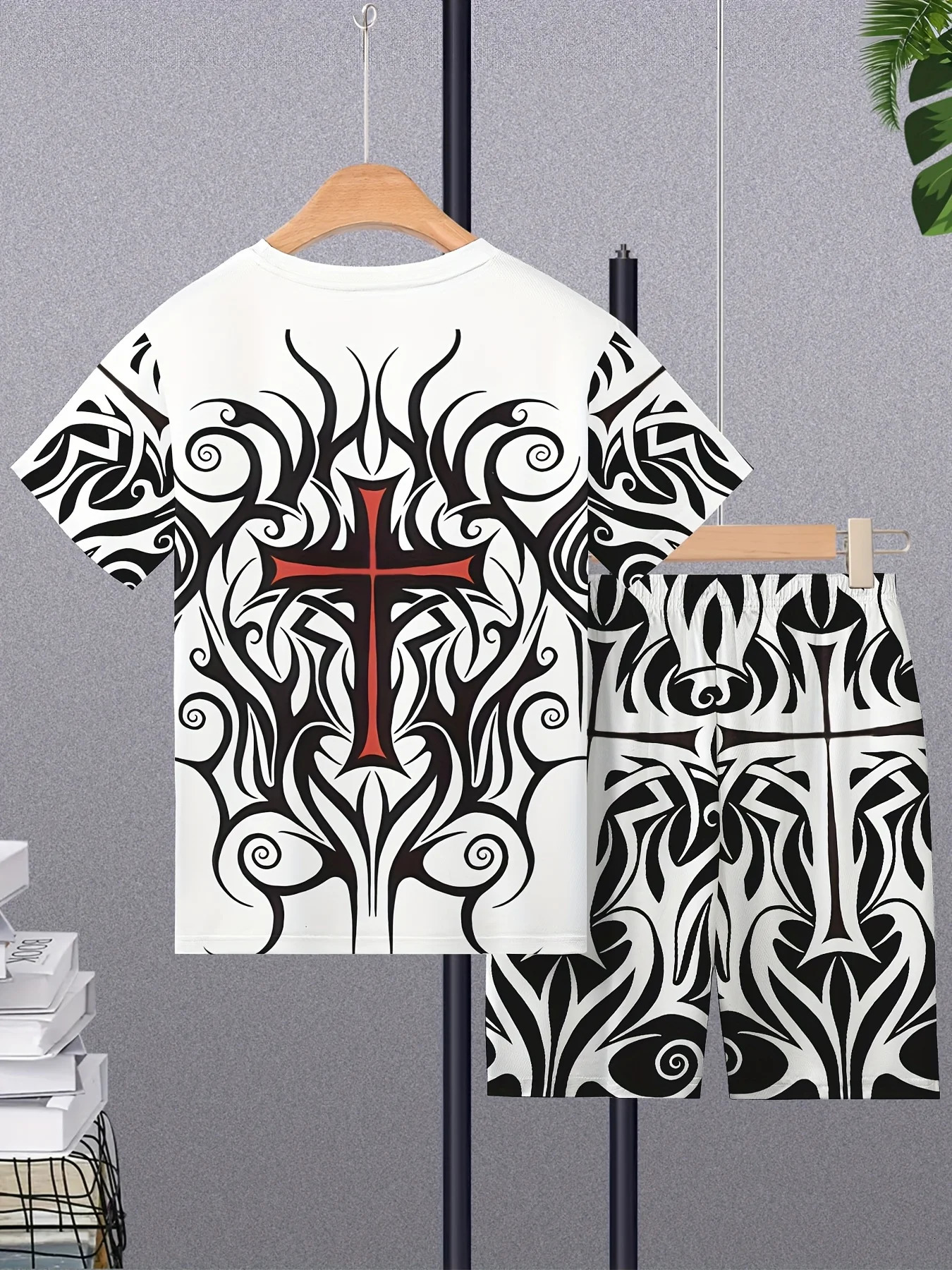 The 2025 summer mens suit 3D printed comfortable soft casual and fashionable polyester wear 250614