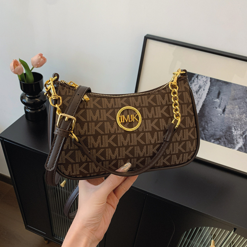 Fashion small bag women's new armpit bag printed chain bag with one-shoulder diagonal across women's bag 2025