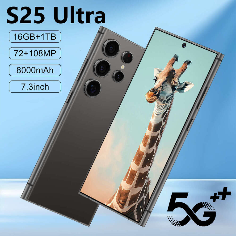 S25 Ultra new mobile phone built-in pen 7.3-inch screen Android 13 experienceid Smartphone Camera Phone HD Display Face Recognition 1TB