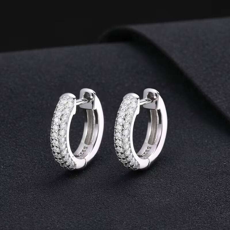 S Sterling Sier Fine New Full Dia Moissanite Europe United States Hot Fashion Exquisite Stud Earrings