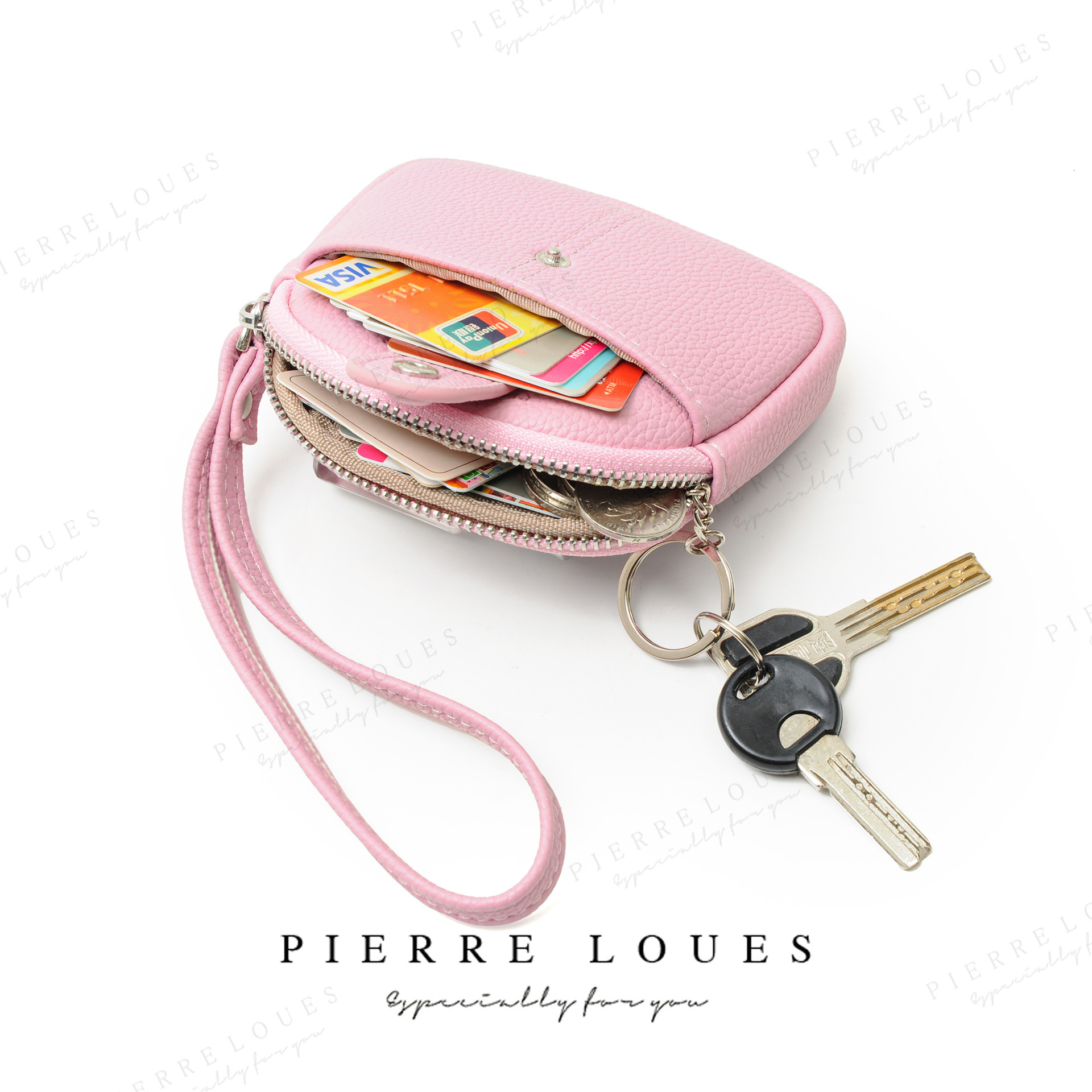 New Solid Color Multi Card Keychain fashion Coin Exchange Bag Large Capacity Zero Wallet Women s Keybag Designer Fashion Men fashion s Keybag