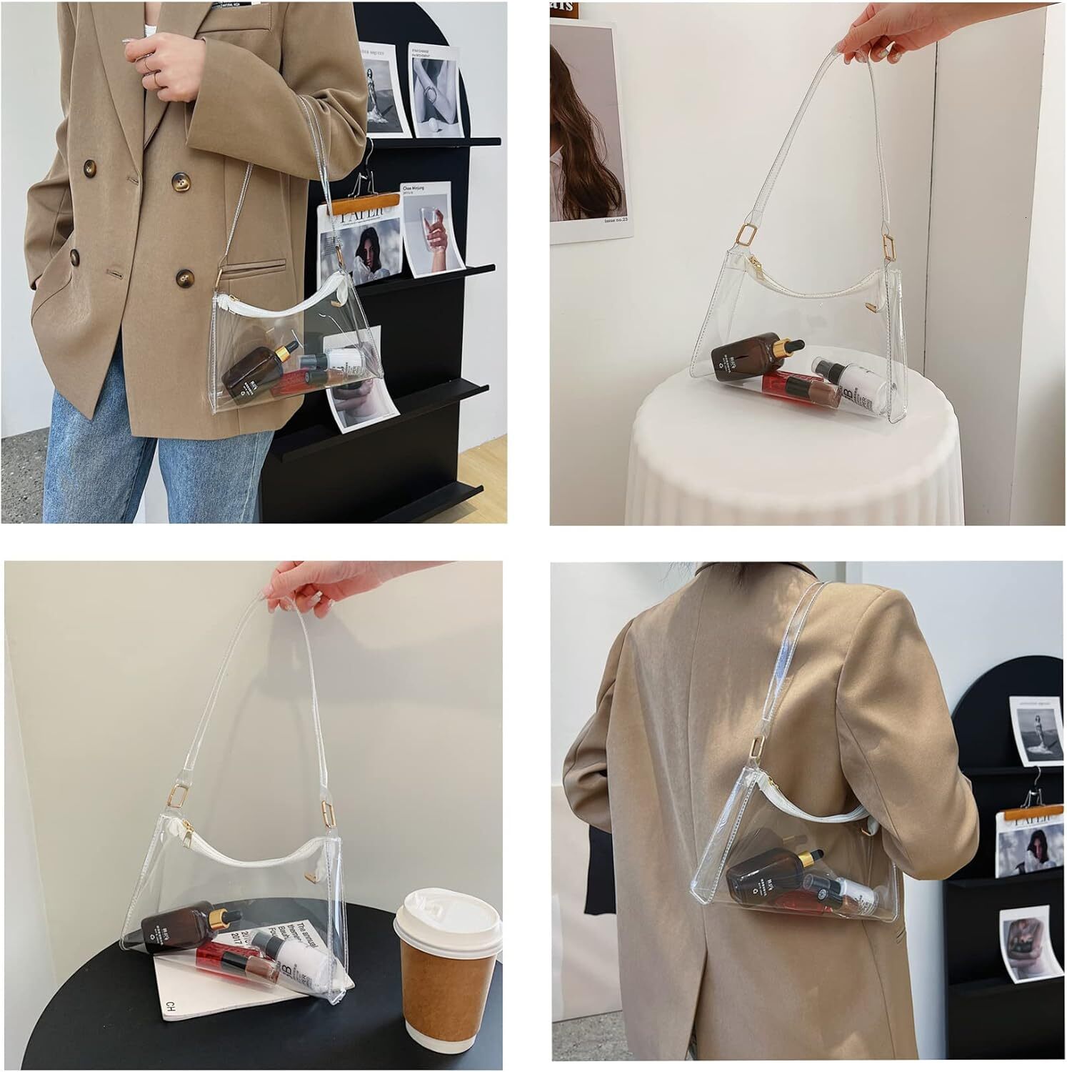 Clear for Stadium Events Women's Handbags Small Purse shoulder bag Crossbody Bag