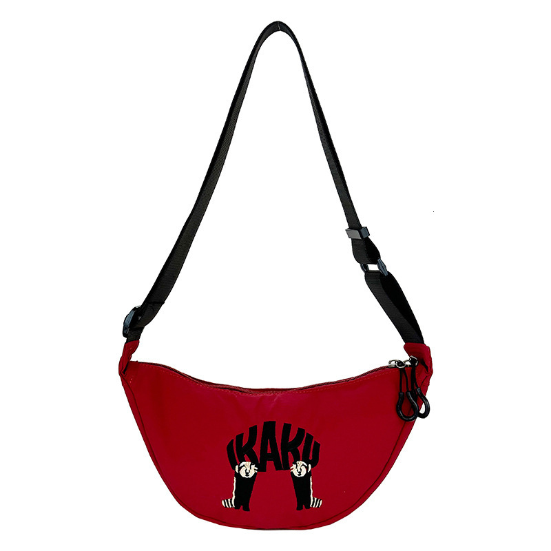 New diagonal fashion women s cartoon printed shoulder fashion Oxford fabric lightweight bicycle bag designer fashion shoulder bag crossbody bag