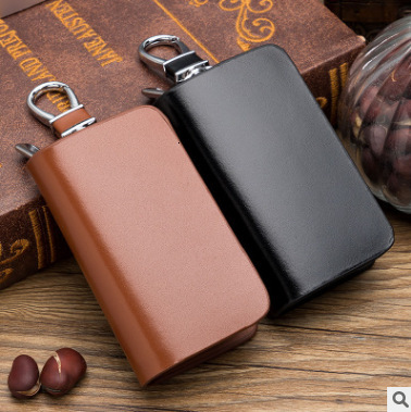 fashion Fashion cowhide leather bag men s and women s improved zipper universal remote control intelligent key car protection cover designer fashion m