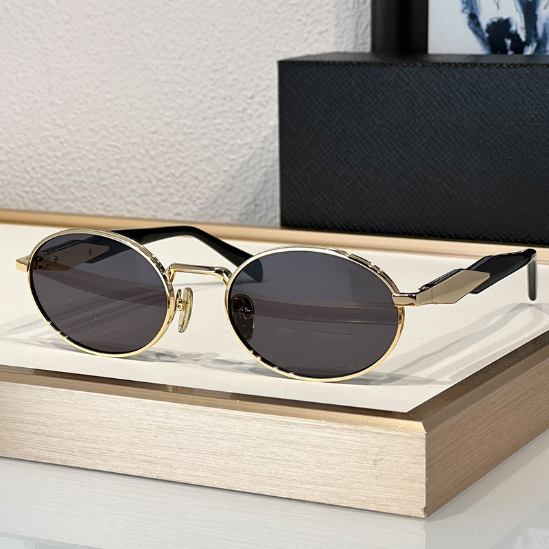 Sunglasses For Women Men Oval Metal Frame Eyewear Designer Sunglasses 65Z Outdoor Goggles Radiation Protection UV400 Glasses With Box