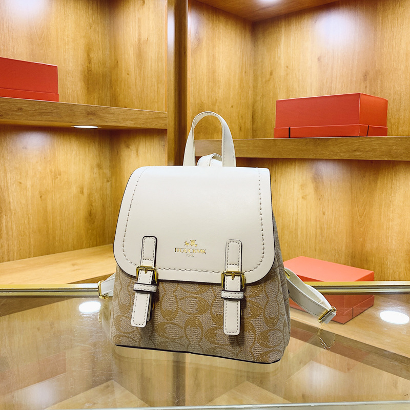hot free shipping Backpack Style for woman casual handbag outdoor classic vintage black white brown coffee Fashion Bags