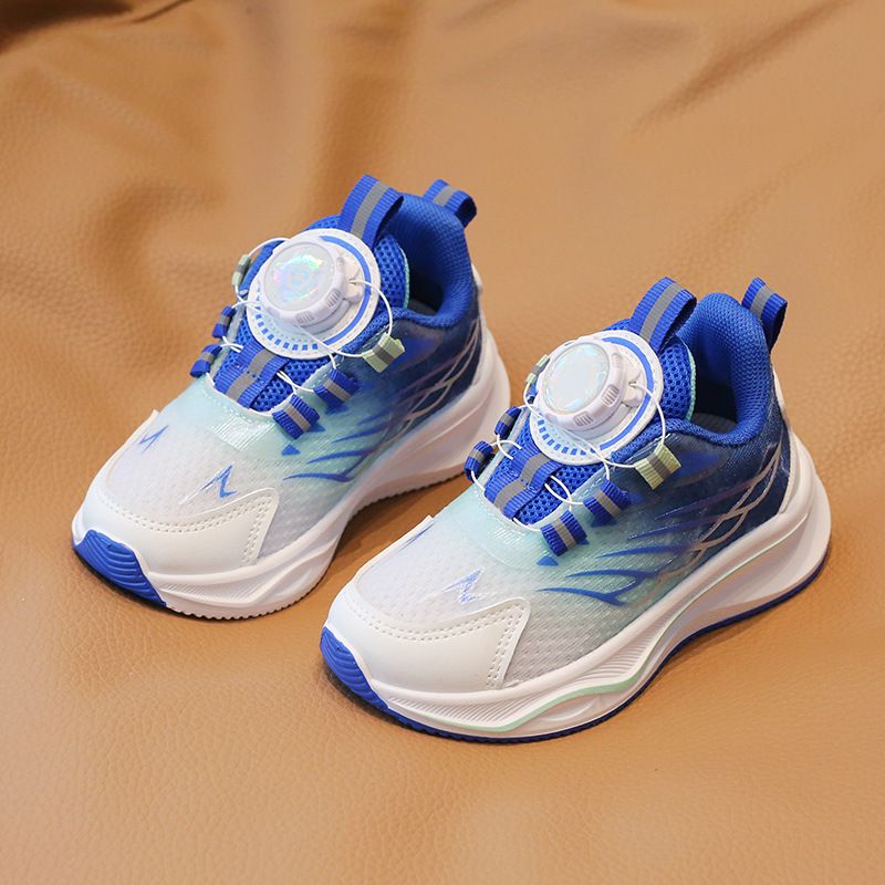 Toddler Sport Shoes Spring New Boy Basketball Rotating Buckle Kids Shoes Cutefeet Fashion Girl Light Running Trainer Shoes Sizes 21 - 32