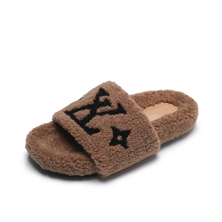 Free Shipping 2025 Autumn Winter New Letter Print Cotton Slippers Womens Indoor Outdoor Comfortable Versatile Warm Slipper Multiple Color Options Avai