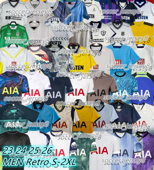 18 19 20 21 22 23 24 25 26 tottenhamES Soccer Jerseys SHERINGHAM Retro 91 92 93 94 95 98 06 08 83 Klinsmann GASCOIGNE SON DELE BALE ROMERO VAN DE VEN WERNER men Football shirt