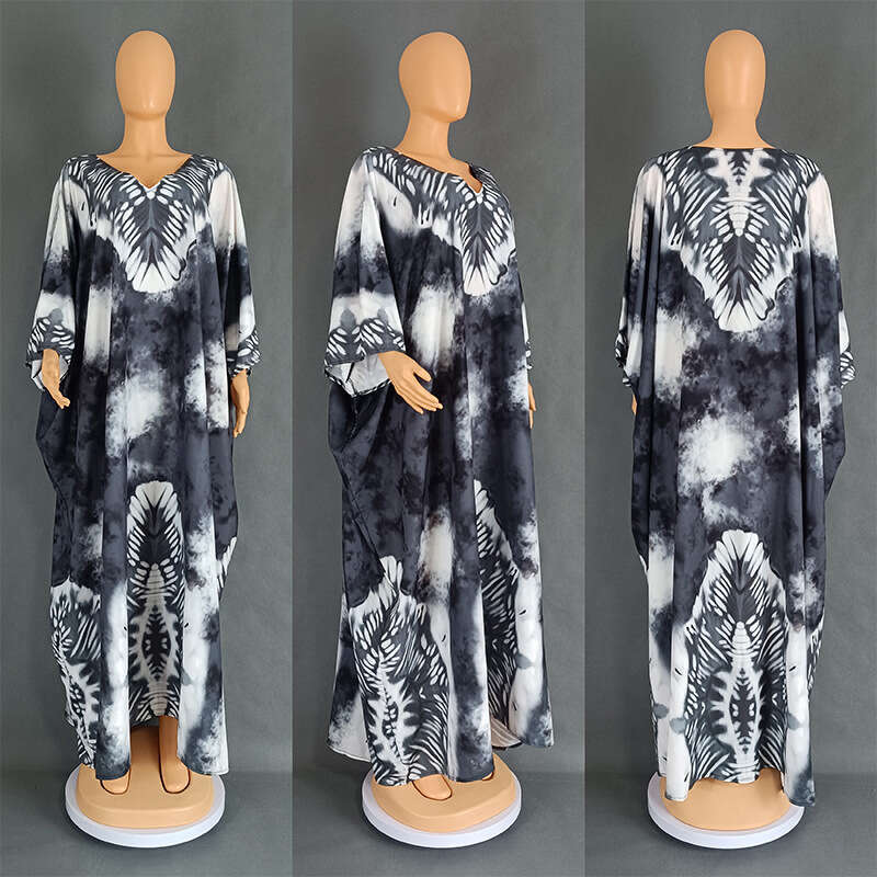 Maxi Dress Ethnic Style Long Robe Women S Short Sleeved Printed Loose Plus Size Casual Dress Floral Dress