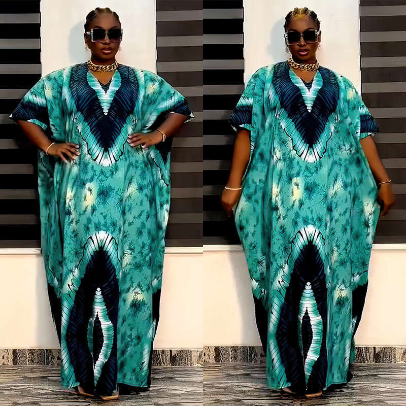 Maxi Dress Ethnic Style Long Robe Women S Short Sleeved Printed Loose Plus Size Casual Dress Floral Dress