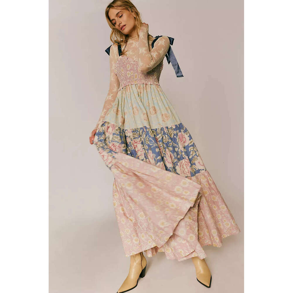 Maxi Dress Year Summer New French Fashion Slim Fit Women S Printed Camisole Dress Floral Dress