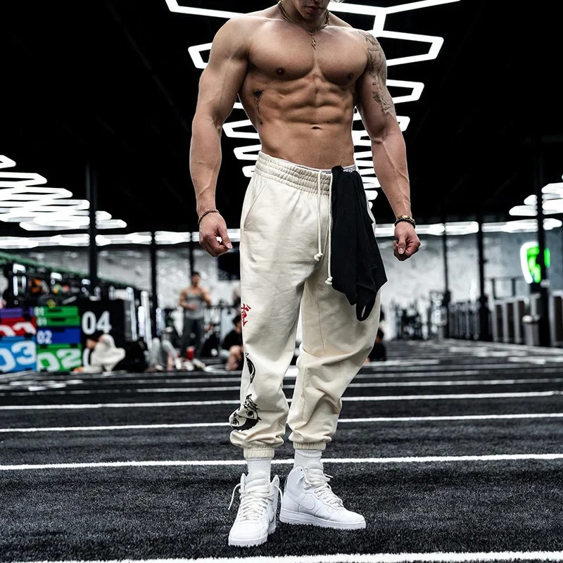 Mens Streetwear Hip Hop Loose Casual Pencil Pants Running Jogging Sweatpants Joggers Trousers Male Gym Fitness Sports Trackpants 250513Z