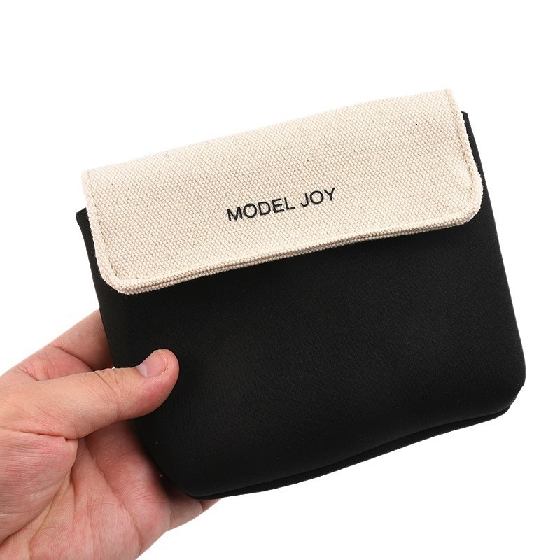New fashion diving material small item storage hidden buckle coin wallet makeup bag fashion key bag designer women s wallet men s key bag