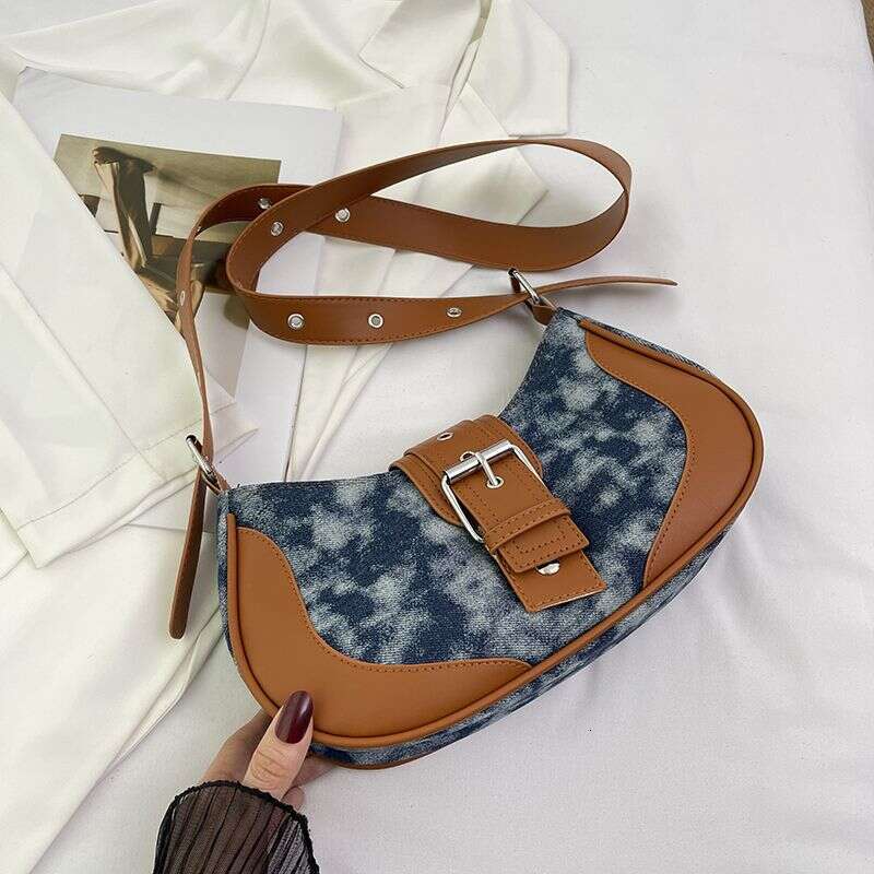 free shipping shoulder women's niche spring summerstyle armpit fashionable contrasting color versatile commuting crossbody bag