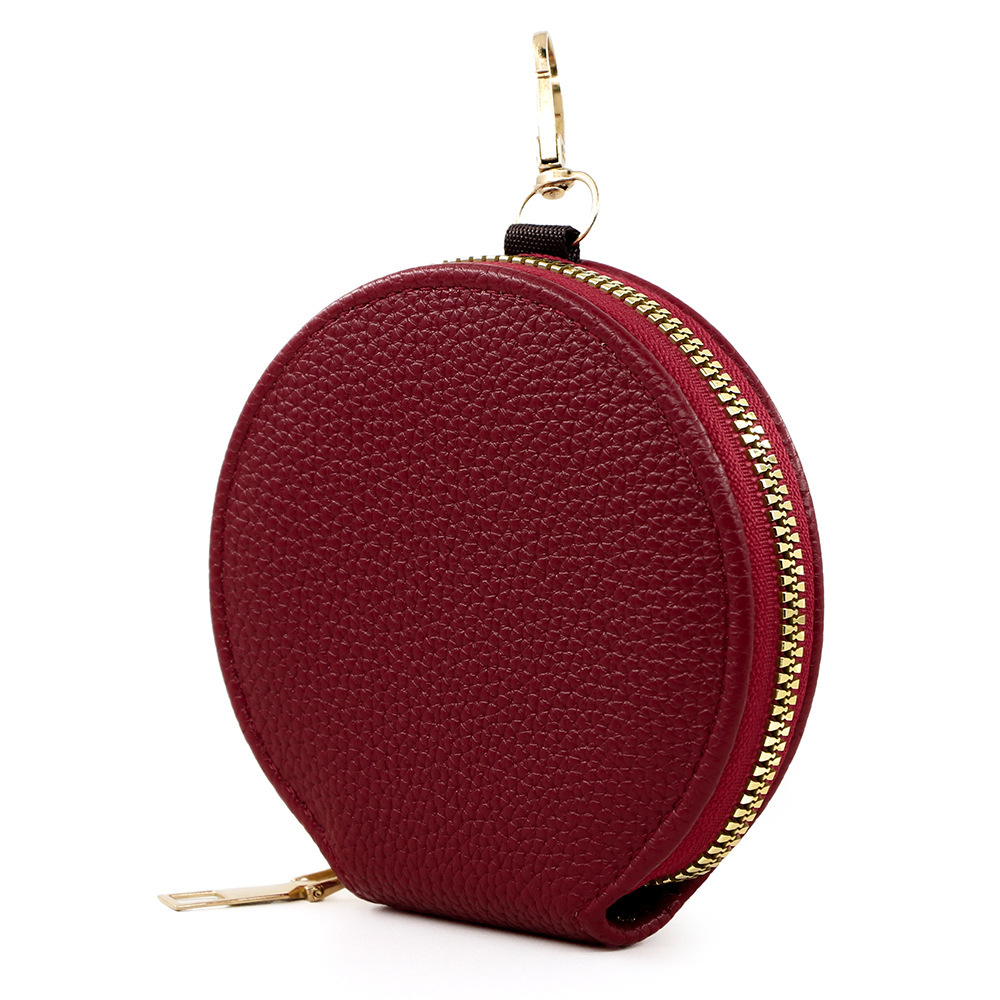 fashion Fashionable Japanese and Korean candy color style mini circular zipper small fashion coin wallet card key bag designer men s key bag