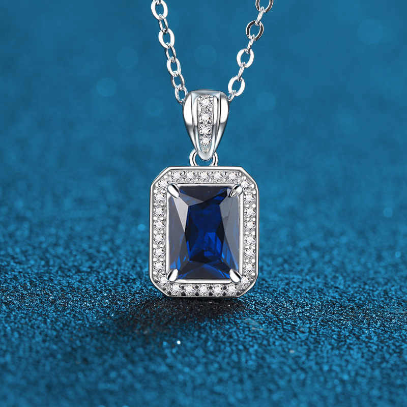 S925 Sterling Silver Multi-Color Gemstone Pendant Necklace with Diamond Inlay, Small Elegant Design for Women, Stylish Fashion Jewelry
