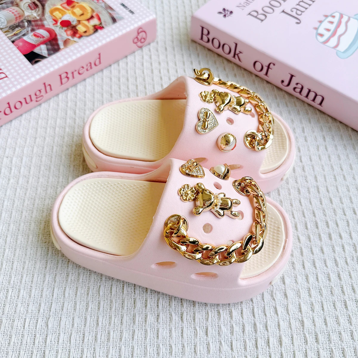 Cartoon Golden Bear Versatile Girls Eva Slippers Fashionable Double Soft-Soled Non-Slip Sandals 831 250522