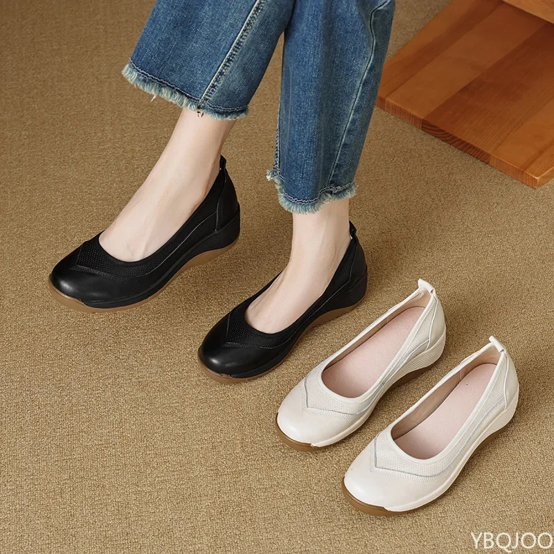 Round Toe Solid Ladies Shoes non Slip Womens Flats Casual Solft Sole Mary Jane shoes Comfortable Loafers Zapatillas Mujer 250521