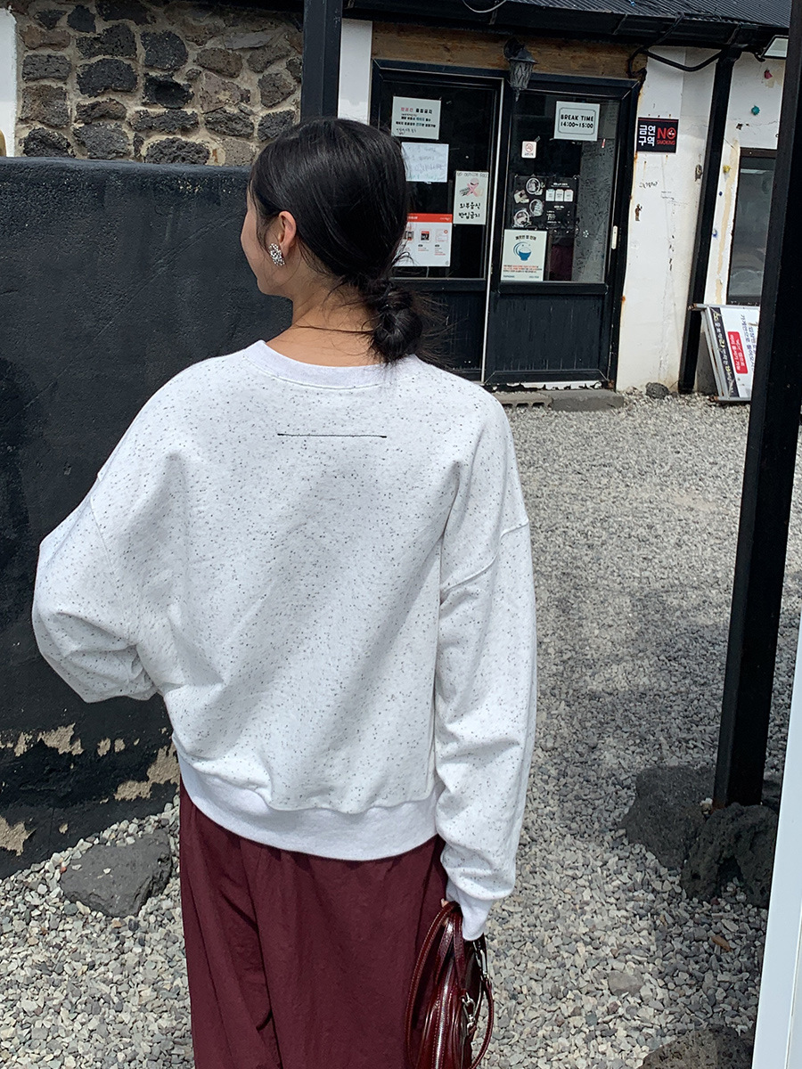 LXB210 Polka dot long sleeve sweatshirt for women Spring new Korean style round neck casual versatile sweatshirt
