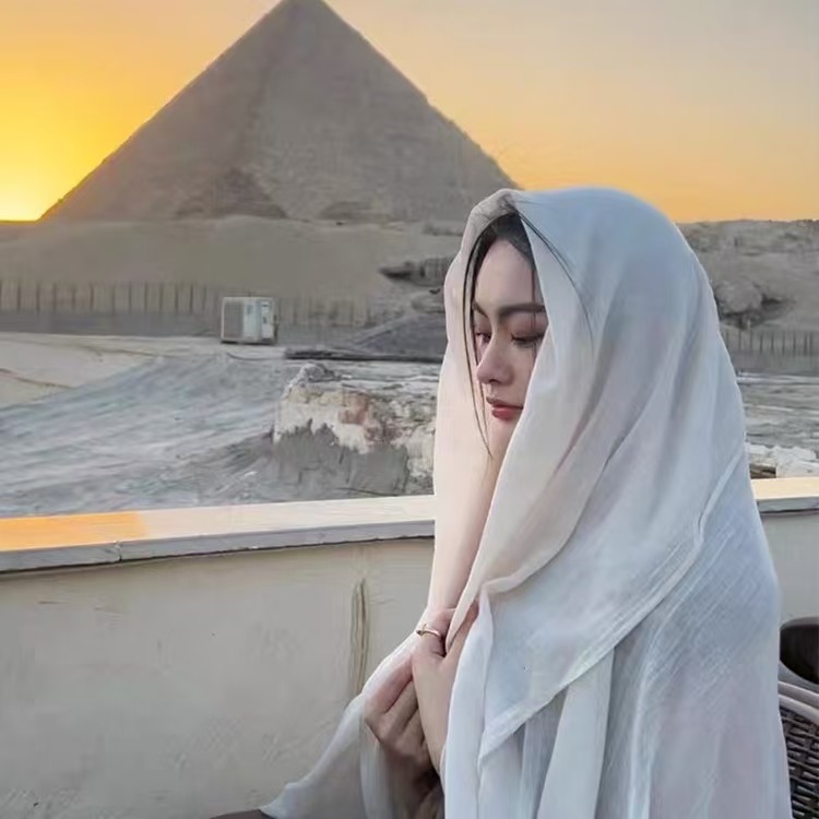 K828 Photo cotton and linen scarf desert sun protection shawl seaside travel beach Qinghai Chaka Salt Lake scarf female