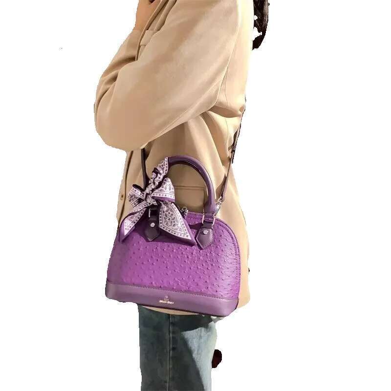 Designer Luxury Purple Color Fashion Dots Shell High Quality Women Handbag Textured Shoulder Messenger Lady Purse Female Casual Bag