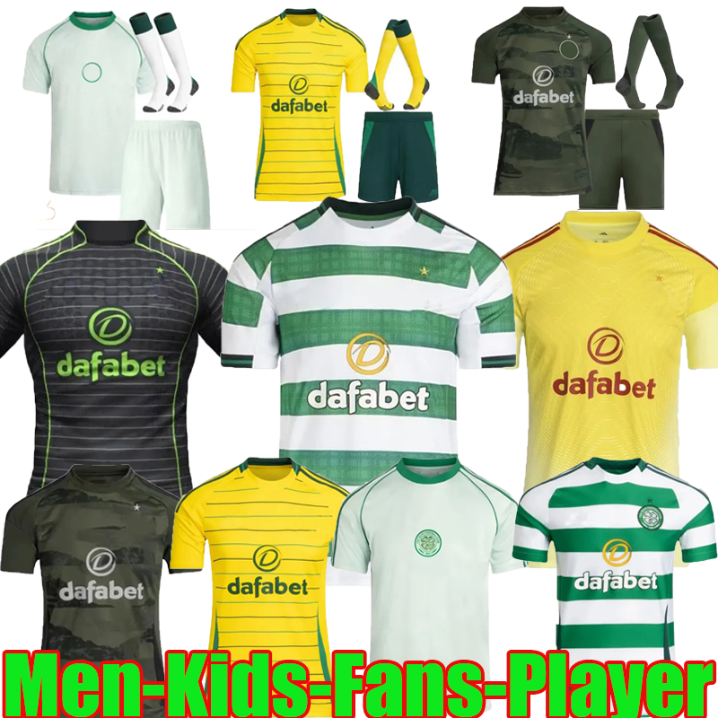 3XL 4XL 24 25 26 JOTA CeltsS Irish Origins Soccer Jerseys REO KUHN CARTER-VICKERS McCOWAN MCGREGOR 2025 2026 DAIZEN celticfc Football Shirts Goalkeeper Men Kids Kits