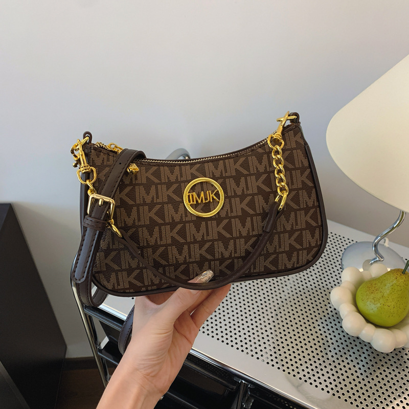 Fashion small bag women's new armpit bag printed chain bag with one-shoulder diagonal across women's bag 2025