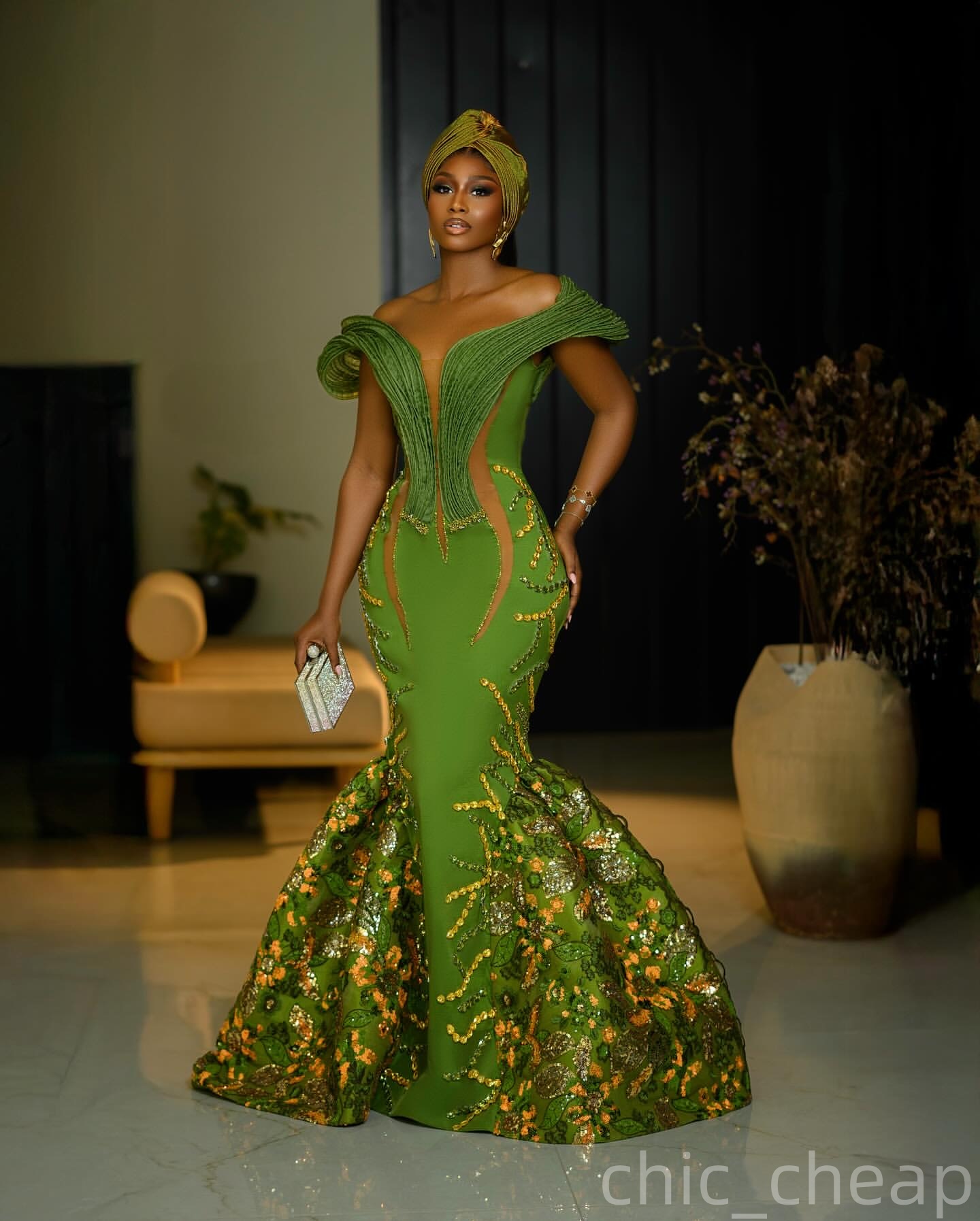 Green Mermaid Prom Dresses 2025 Crystals Appliques Satin Illusion Evening Formal Party Second Birthday Engagement Gowns Plus Size Dress For Special Oc