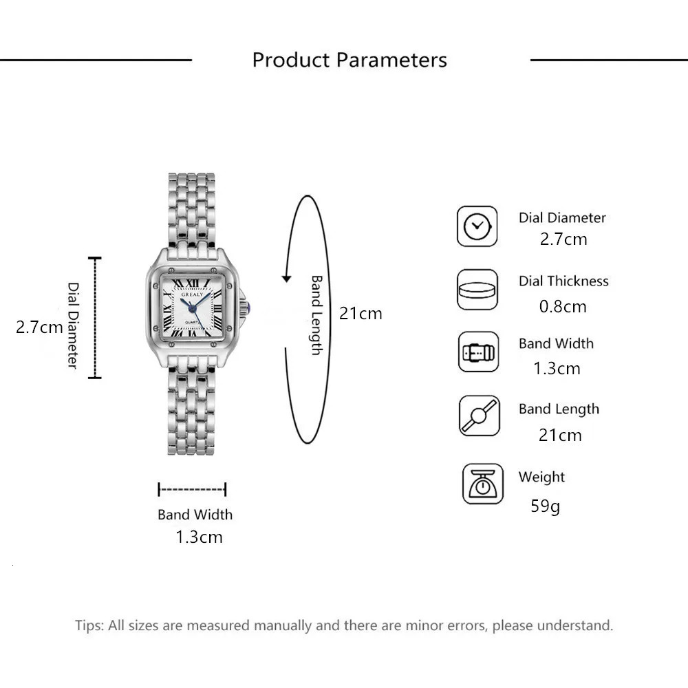 Womens Fashion Square Watches Gold Alloy Strap Ladies Quartz Wristwatches Qualities Female Roman Scale Clock 250521