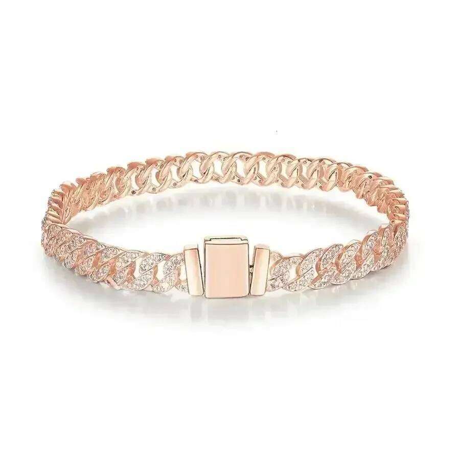 New 925 Silver Rose gold Plating Timeless Chain Bracelet necklace Jewelry Charm Women Fine Gift