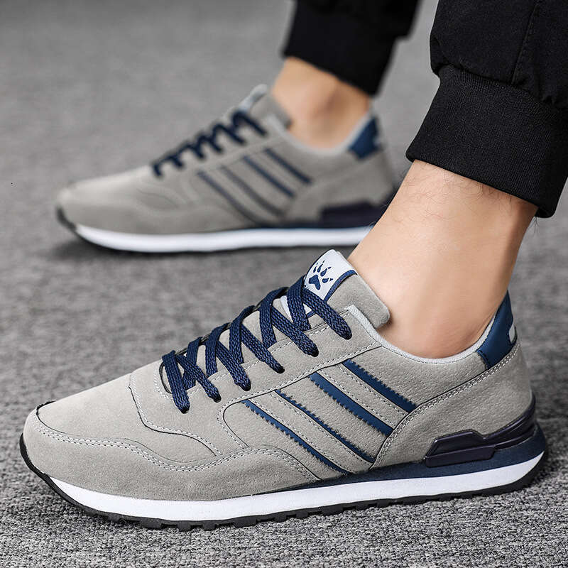 Designer men's leather surface autumn sports shoes Forrest Gump running shoes sports shoes men's mesh breathable casual running shoes