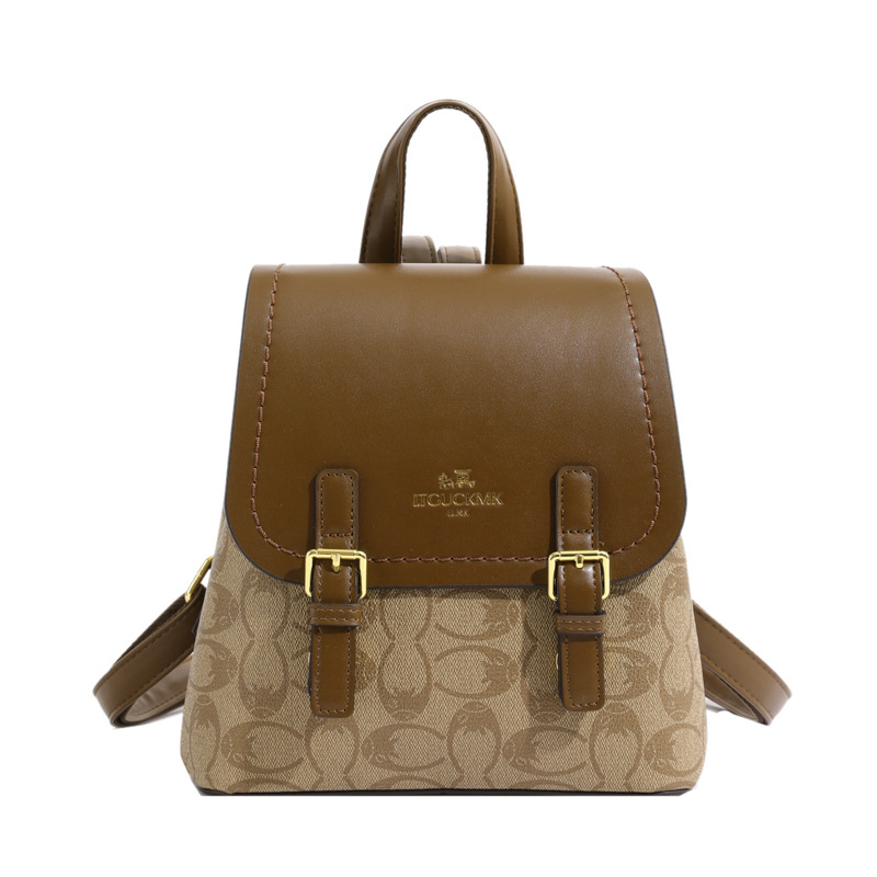 hot free shipping Backpack Style for woman casual handbag outdoor classic vintage black white brown coffee Fashion Bags