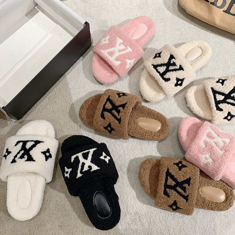 Free Shipping 2025 Autumn Winter New Letter Print Cotton Slippers Womens Indoor Outdoor Comfortable Versatile Warm Slipper Multiple Color Options Avai