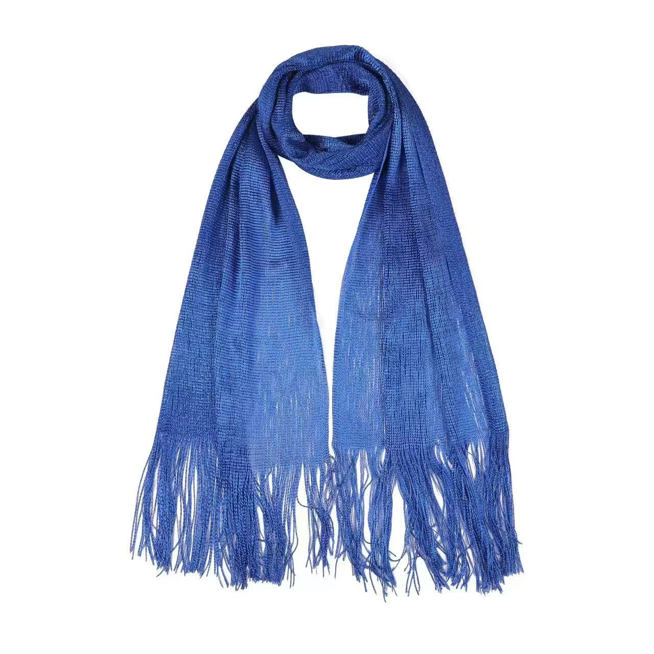 T803 rayon scarf gold and silver silk flat scarf thin headscarf polyester scarf European and American hollow shawl