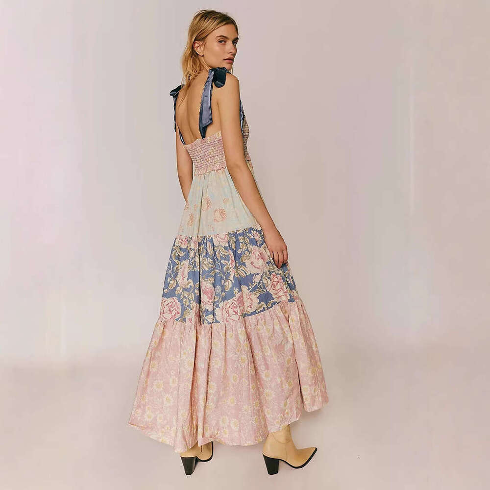 Maxi Dress Year Summer New French Fashion Slim Fit Women S Printed Camisole Dress Floral Dress