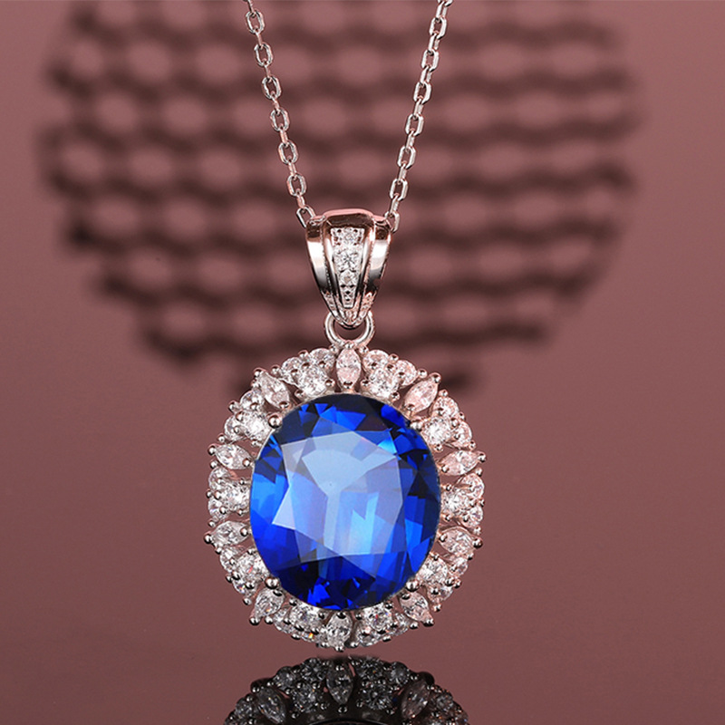 Luxury Ruby, Sapphire, and Yellow Topaz Pendant Necklace with Diamond Detailing, 925 Sterling Silver Design, Stylish Socialite Jewelry that Exudes Ele