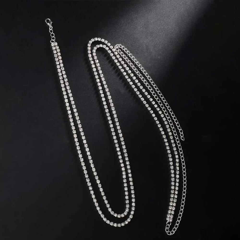 Stonefans Decor Layered Waist Chain Jewelry Crystal Y2k for Women Fashion Party Sexy Belly Dancer Costume Accessories 250519