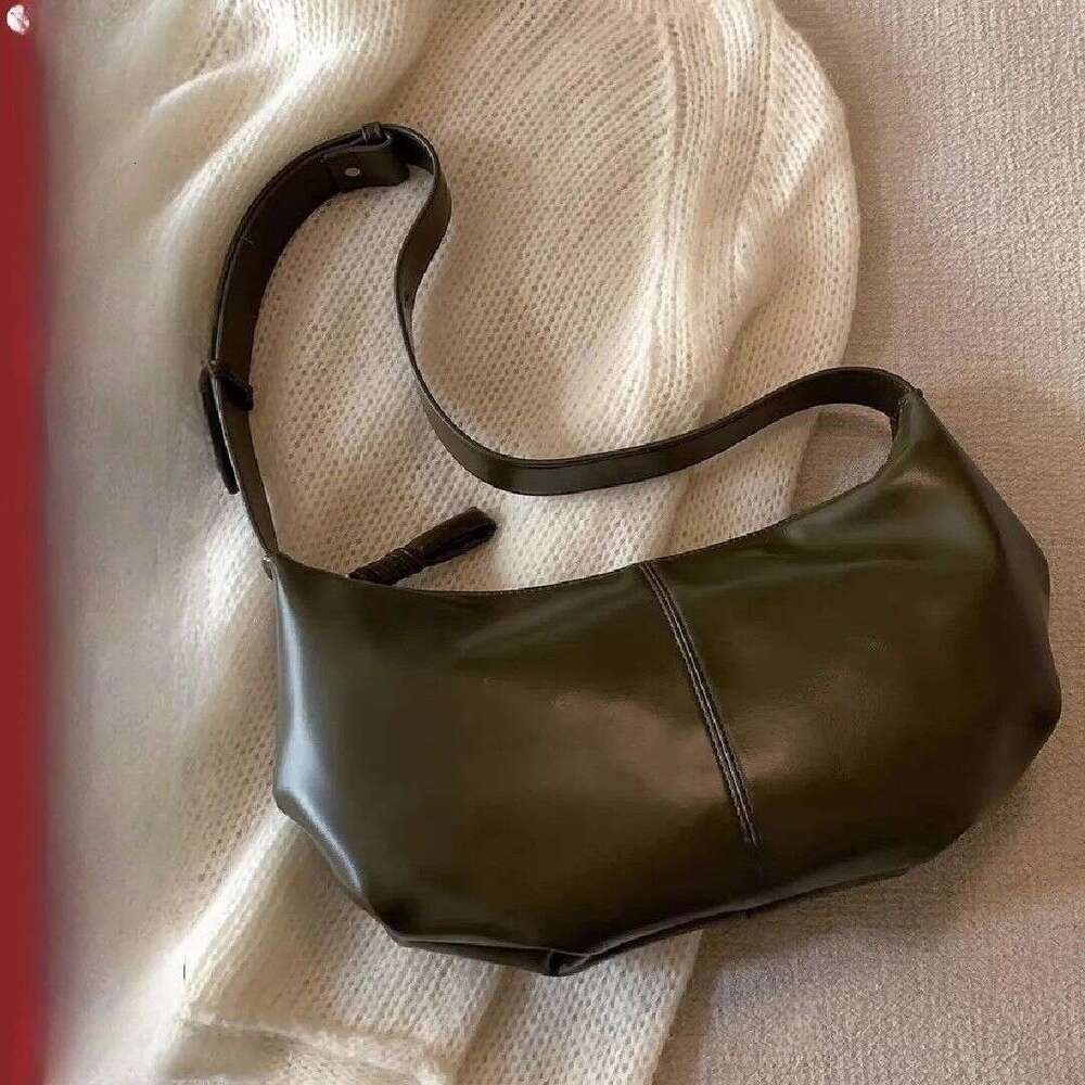 Moss Green Horn Underarm 2023 New Trend This Year Women's Shoulder Crossbody Bag