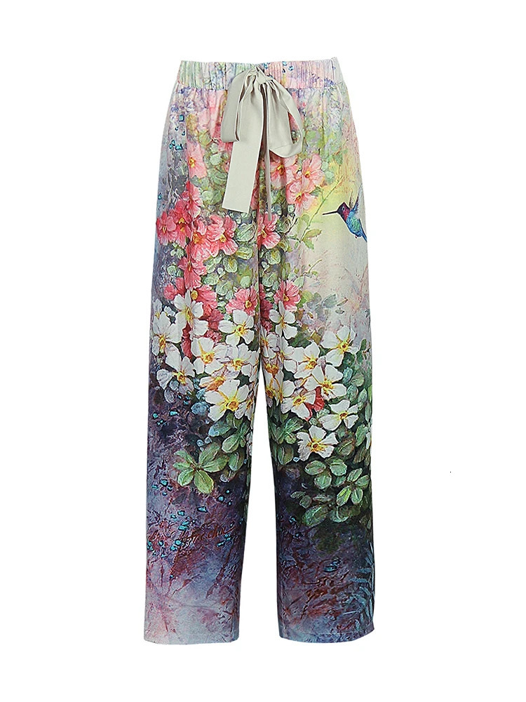 Plus Size Womens 2025 Spring Casual Suit Set Big Floral Print Long Choice in 250513Z