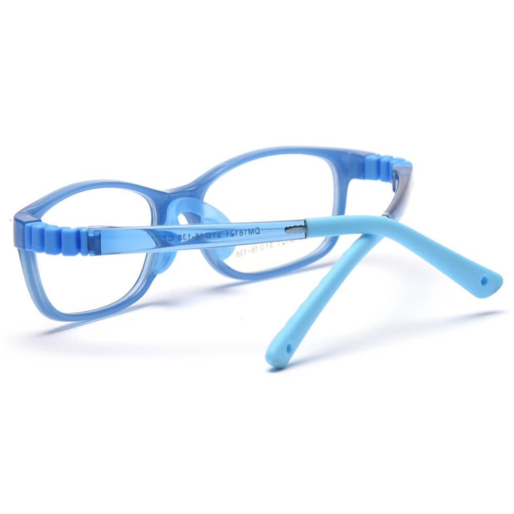 Kachawoo children square eyeglasses optical TR90 kids glasses frames flexible boys girls Protective silicone blue pink black 250521