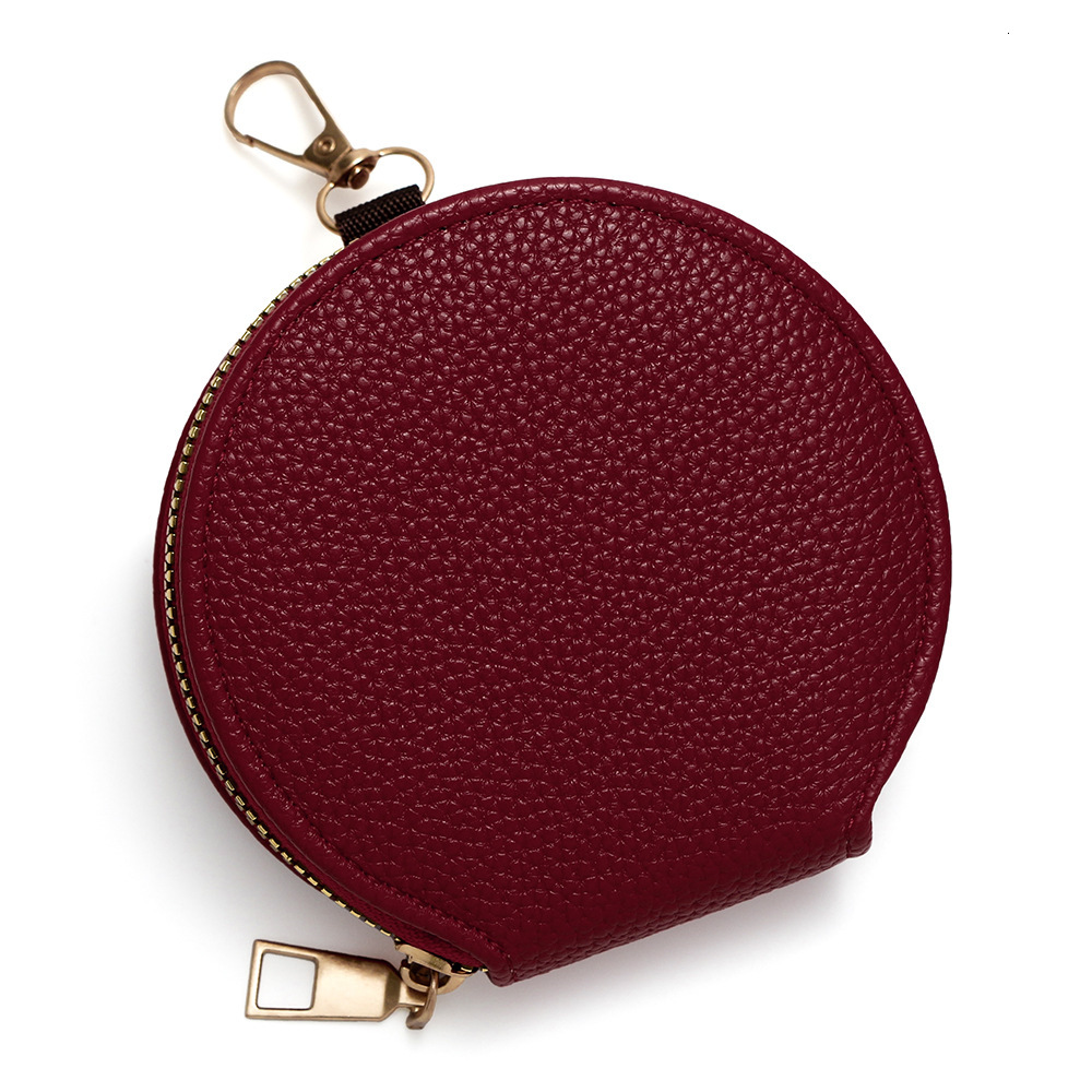 fashion Fashionable Japanese and Korean candy color style mini circular zipper small fashion coin wallet card key bag designer men s key bag
