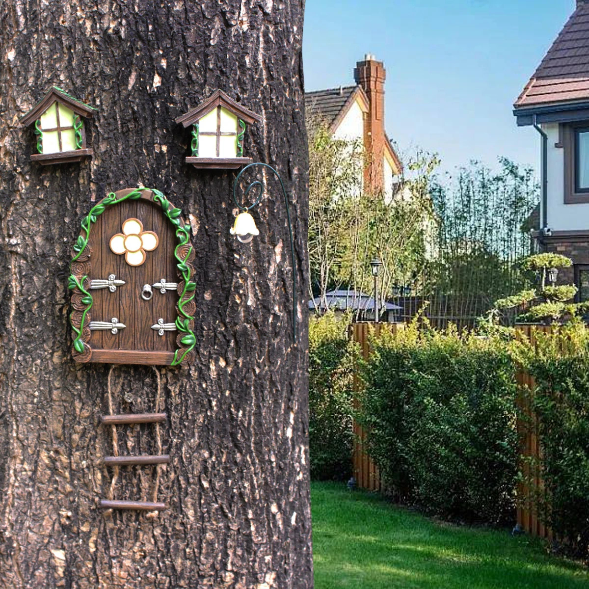 1 Set Mini Fairy Tale Door DecorationsOutdoor Decorative Pendants OutdoorDecorative Garden Statue Stake For Patio Decoration 250523