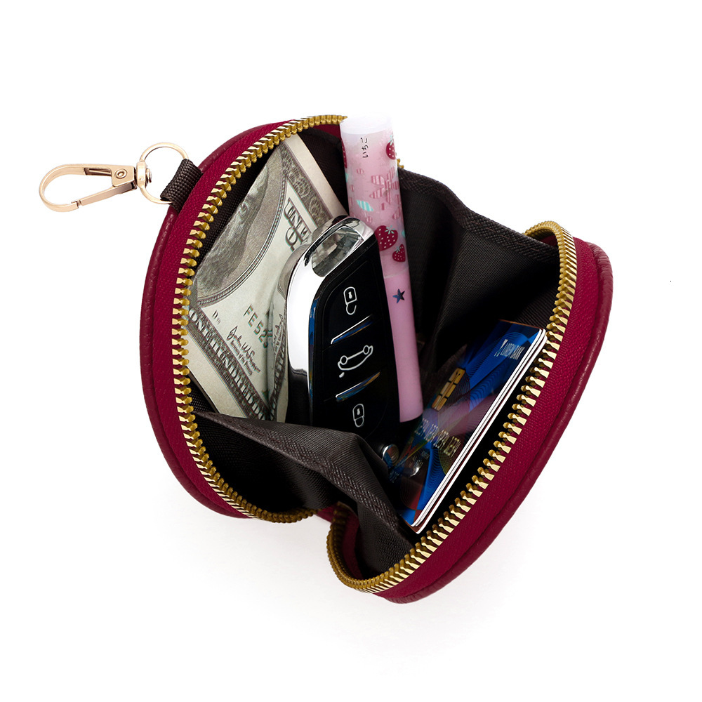 fashion Fashionable Japanese and Korean candy color style mini circular zipper small fashion coin wallet card key bag designer men s key bag